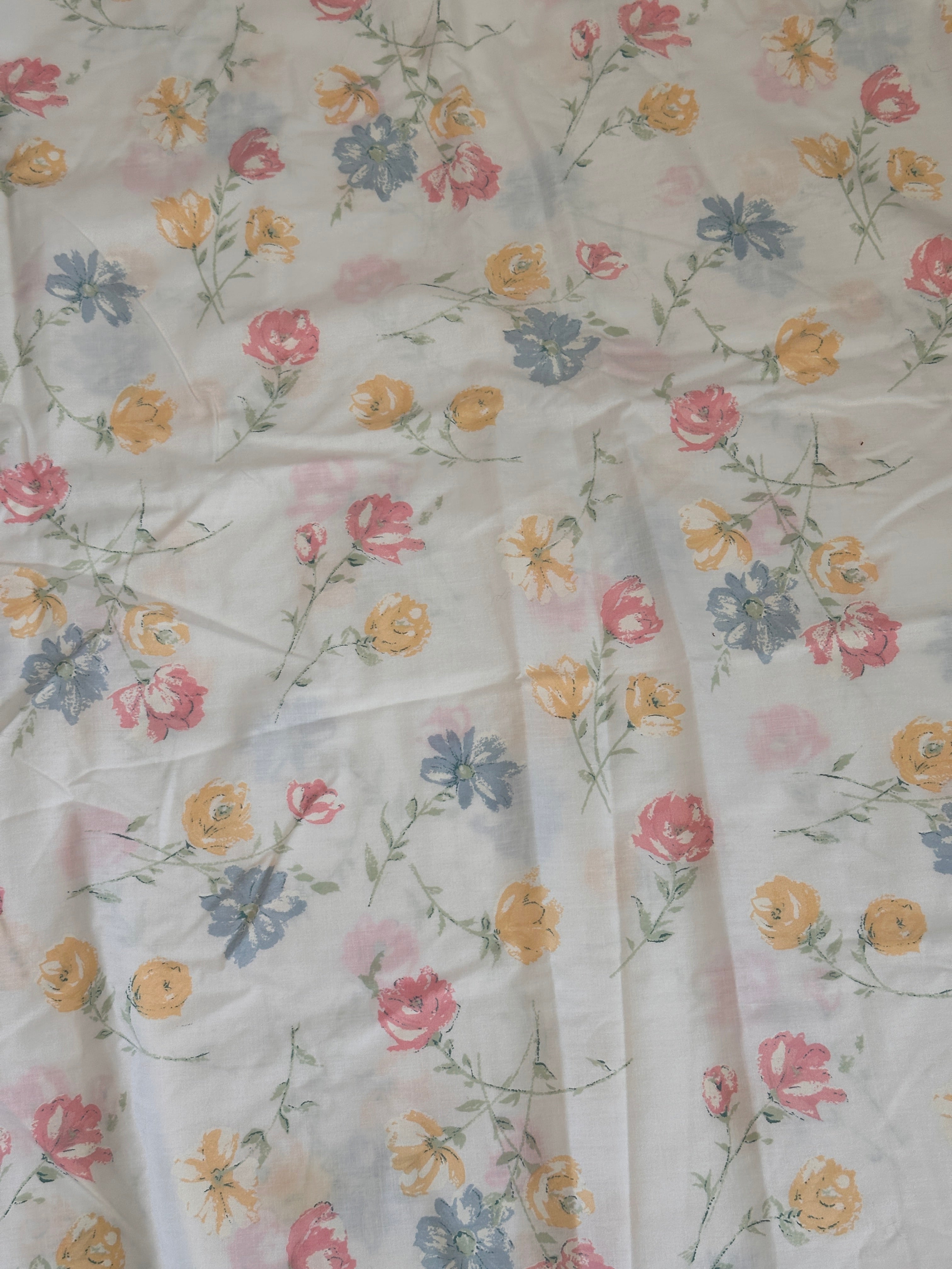 Spring Floral 5 - Vintage Fabric - Size: 64"x92"