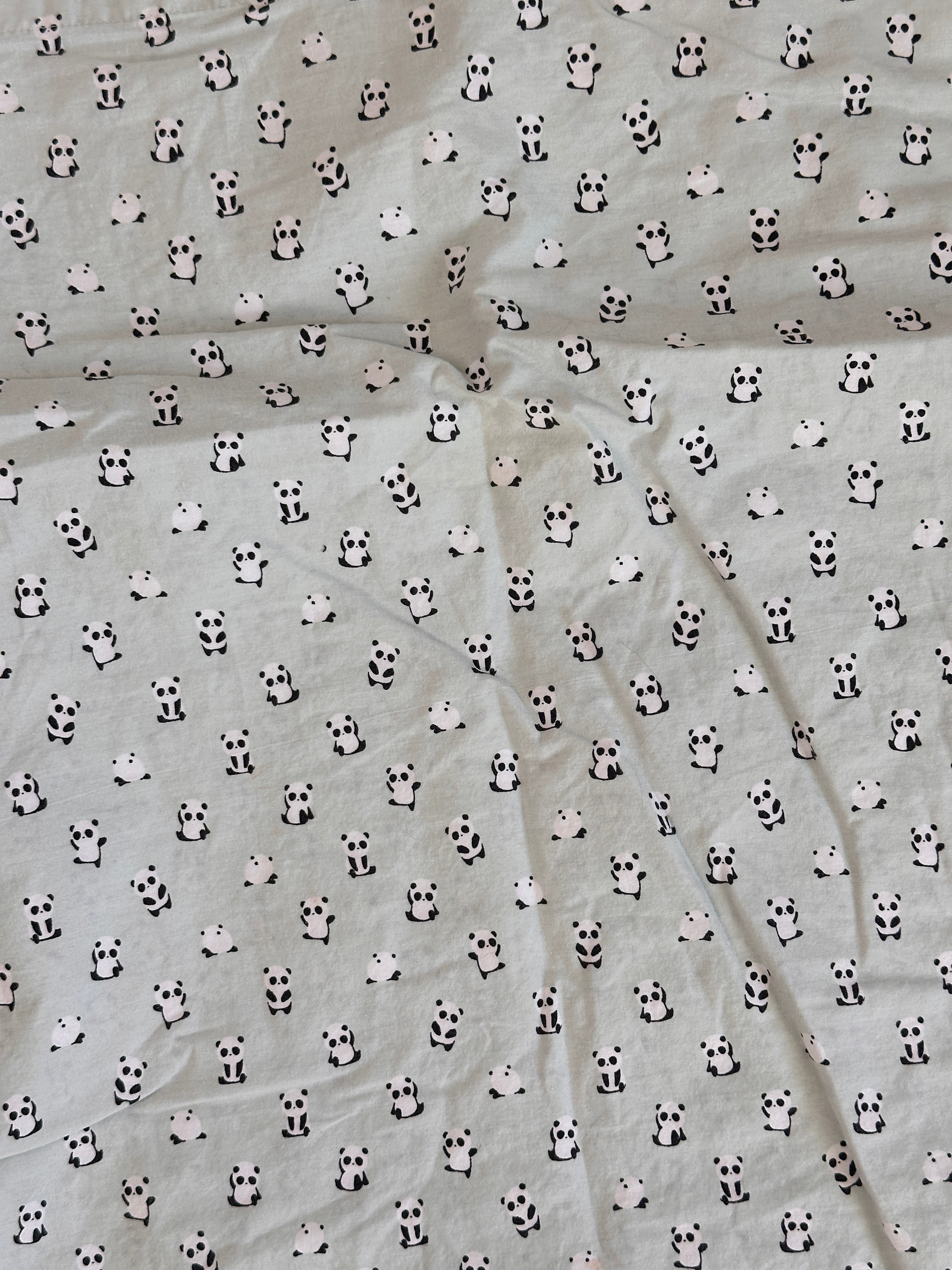 Pandas  - Modern Fabric - Size: 60"x 92"