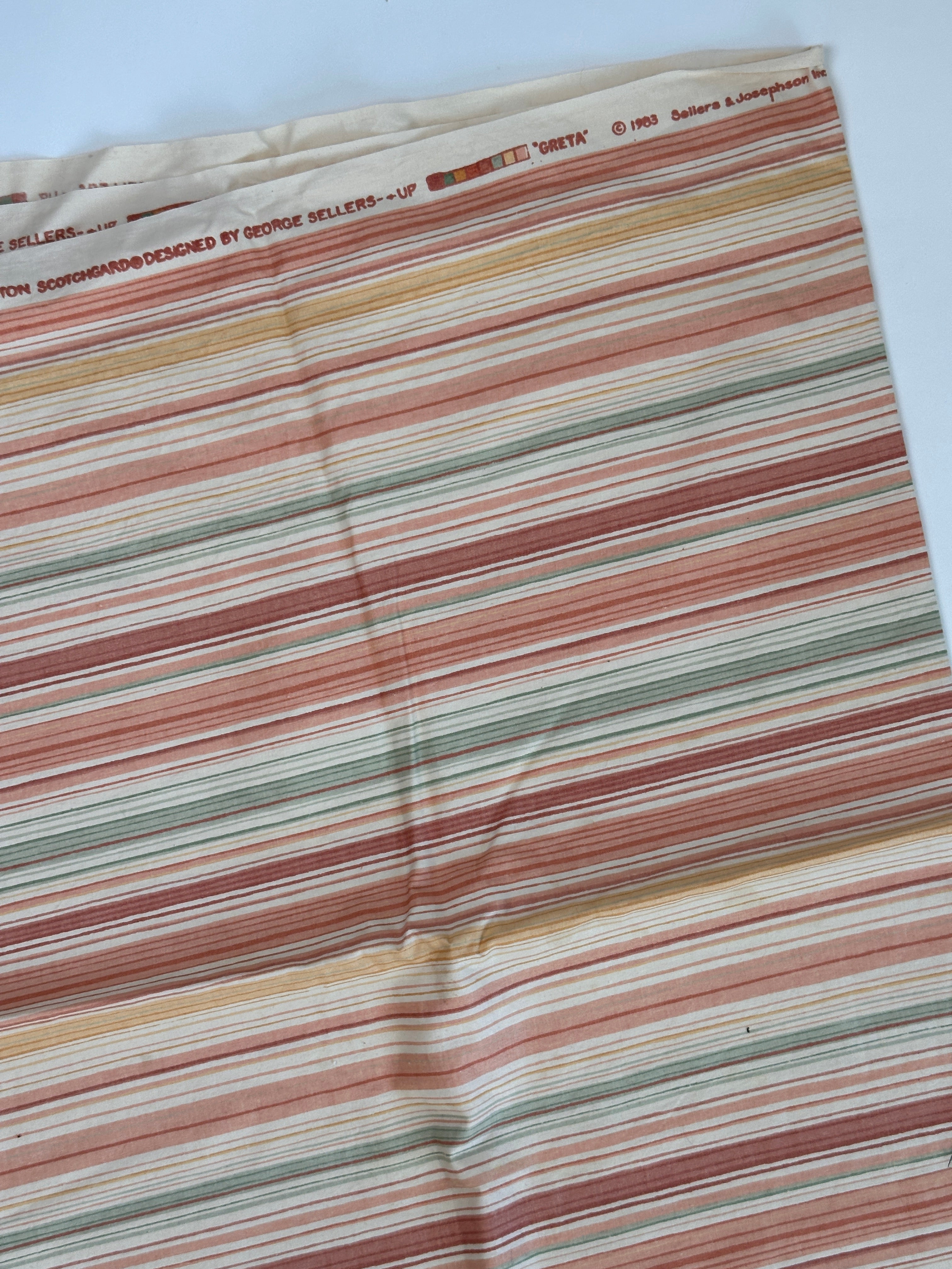 Summer Stripe 2 - Vintage Fabric - Size: 52"x80"